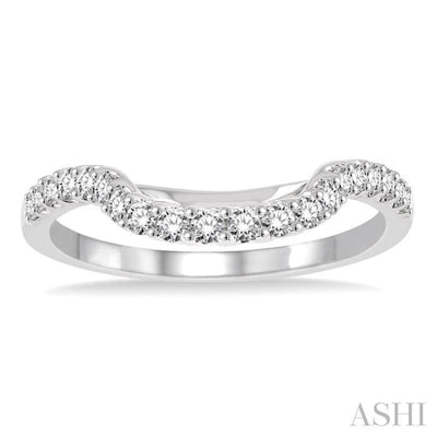 1/3 Ctw Round Cut Diamond Wedding Band in 14K White Gold