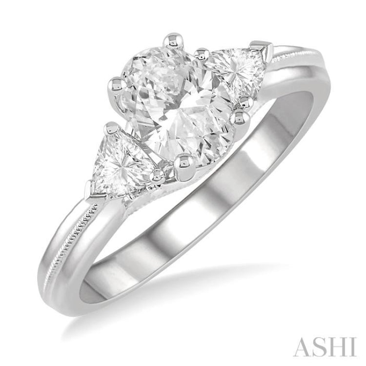 1/3 Ctw Diamond Semi-Mount Engagement Ring in 14K White Gold