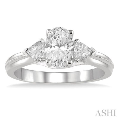 1/3 Ctw Diamond Semi-Mount Engagement Ring in 14K White Gold