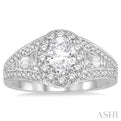 1/2 Ctw Diamond Semi-Mount Engagement Ring in 14K White Gold