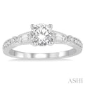 1/5 Ctw Diamond Semi-Mount Engagement Ring in 14K White Gold