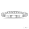 1/6 Ctw Round Cut Diamond Wedding Band in 14K White Gold