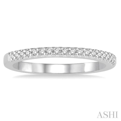 1/6 Ctw Round Cut Diamond Wedding Band in 14K White Gold