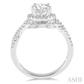 1/3 Ctw Round Diamond Semi-Mount Engagement Ring in 14K White Gold