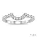 1/4 Ctw Round Diamond Wedding Band in 14K White Gold