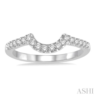 1/4 Ctw Round Diamond Wedding Band in 14K White Gold