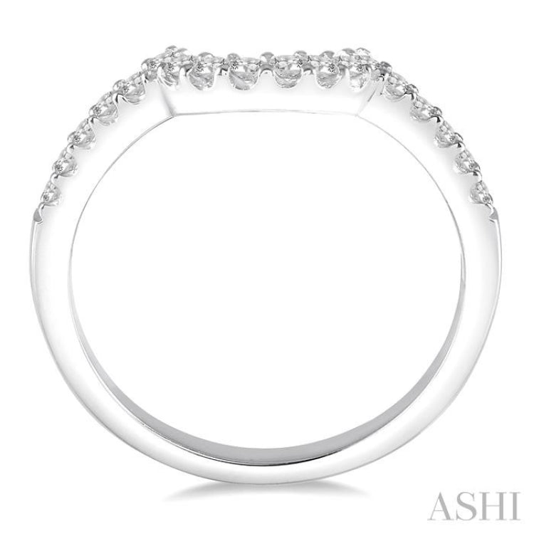 1/4 Ctw Round Diamond Wedding Band in 14K White Gold