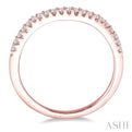 1/6 Ctw Round Cut Diamond Matching Wedding Band in 14K Rose Gold