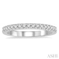 1/4 Ctw Round Cut Diamond Matching Wedding Band in 14K White Gold.