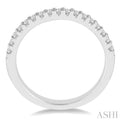 1/4 Ctw Round Cut Diamond Matching Wedding Band in 14K White Gold.