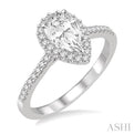 1/4 Ctw Round Cut Diamond Semi-Mount Engagement Ring in 14K White Gold