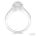 1/4 Ctw Round Cut Diamond Semi-Mount Engagement Ring in 14K White Gold