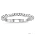 1/6 Ctw Round Cut Diamond Wedding Band in 14K White Gold