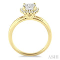 1/3 Ctw Lovebright Round Cut Diamond Engagement Ring in 14K Yellow and White Gold