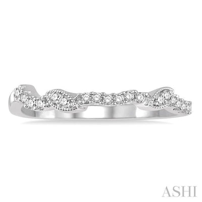 1/6 Ctw Round Diamond Wedding Band in 14K White Gold