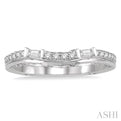 1/3 Ctw Vintage Inspired Diamond Wedding Band in 14K White Gold