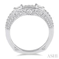 1/3 Ctw Vintage Inspired Diamond Wedding Band in 14K White Gold