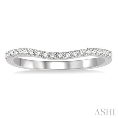 1/5 Ctw Round Diamond Wedding Band for Her in 14K White Gold