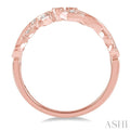 1/10 Ctw Round Diamond Wedding Band in 14K Rose Gold