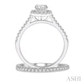 7/8 Ctw Diamond Wedding Set With 3/4 Ctw round Cut Engagement Ring and 1/6 Ctw Wedding Band in 14k White Gold