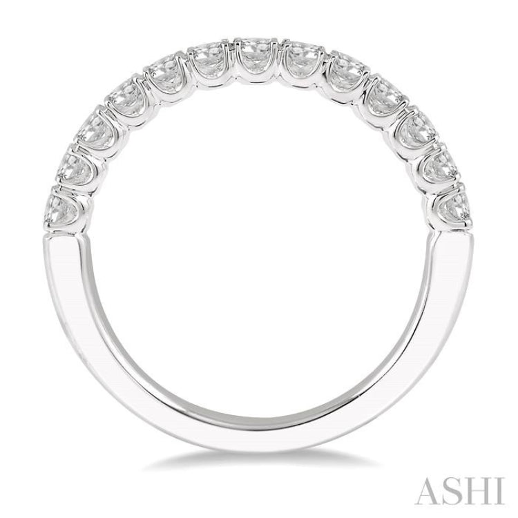 1/4 Ctw Round Cut Diamond Wedding Band in 14K White Gold