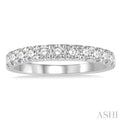 3/4 Ctw Round Cut Diamond Wedding Band in 14K White Gold