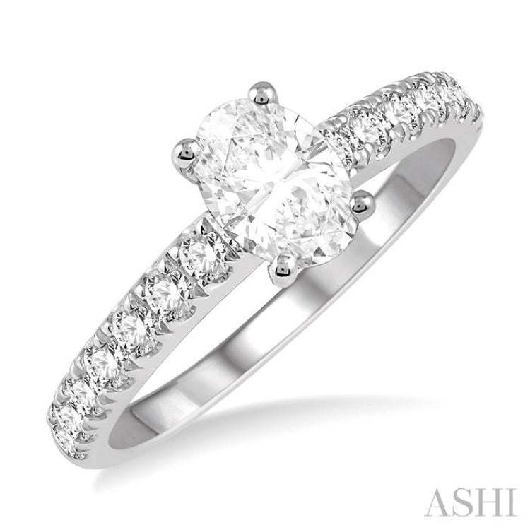 1/2 Ctw Semi-Mount Round Cut Diamond Engagement Ring in 14K White Gold