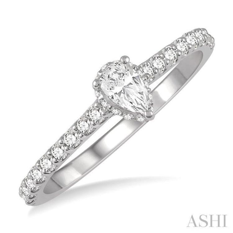 1/4 Ctw Semi-Mount Diamond Engagement Ring in 14K White Gold