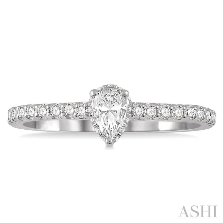 1/4 Ctw Semi-Mount Diamond Engagement Ring in 14K White Gold