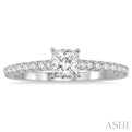 1/4 Ctw Semi-Mount Diamond Engagement Ring in 14K White Gold