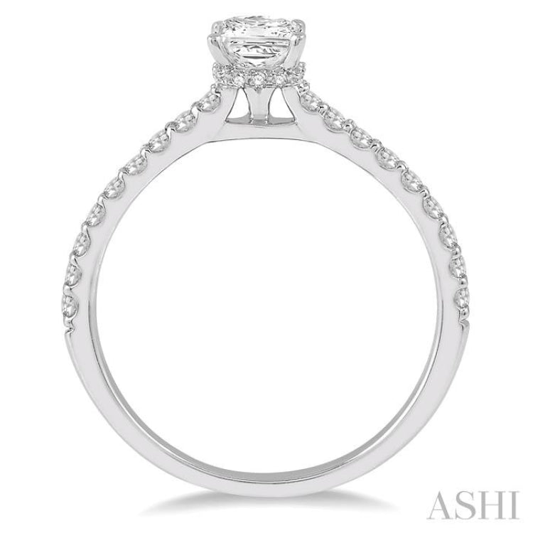 1/4 Ctw Semi-Mount Diamond Engagement Ring in 14K White Gold