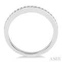 1/10 Ctw Round Cut Diamond Wedding Band in 14K White Gold