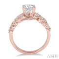 1/6 Ctw Diamond Semi-Mount Engagement Ring in 14K Rose Gold