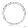 1/3 Ctw Round Cut Diamond Wedding Band in 14K White Gold