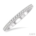 1/5 Ctw Round Cut Diamond Wedding Band in 14K White Gold