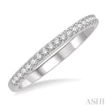 1/5 Ctw Round Cut Diamond Wedding Band in 14K White Gold