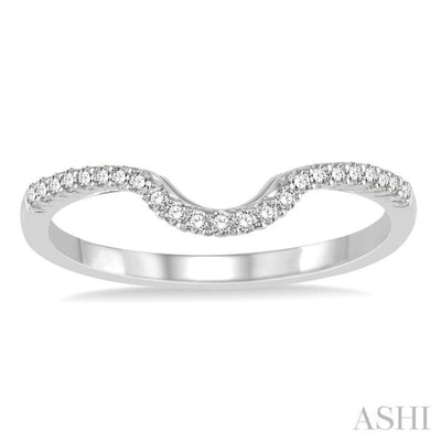 1/4 Ctw Round Cut Diamond Wedding Band in 14K White Gold