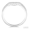 1/4 Ctw Round Cut Diamond Wedding Band in 14K White Gold