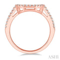 1/4 Ctw Round Cut Diamond Wedding Band in 14K Rose Gold