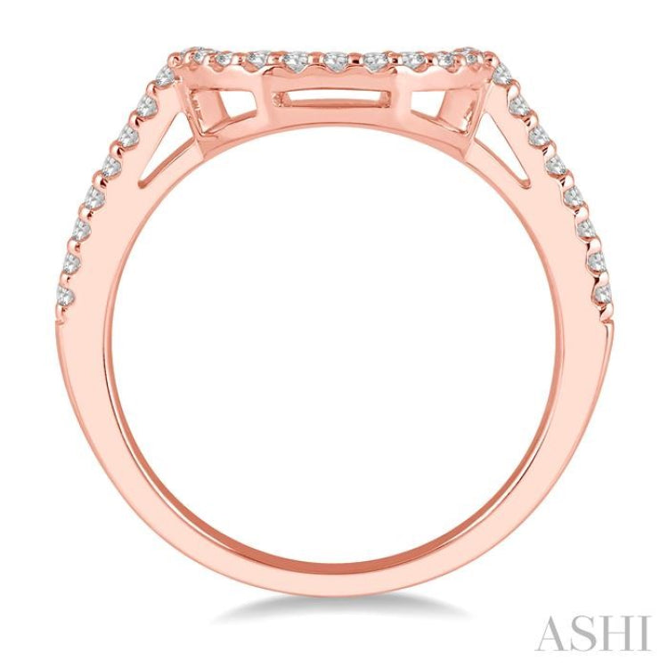 1/4 Ctw Round Cut Diamond Wedding Band in 14K Rose Gold