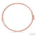 1/3 Ctw Twisted Vine Round Cut Diamond Stackable Bangle in 14k Rose Gold