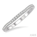 1/8 ctw Round Cut Diamond Wedding Band in 14K White Gold