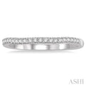 1/8 ctw Round Cut Diamond Wedding Band in 14K White Gold