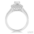 3/4 Ctw Diamond Semi-mount Engagement Ring in 14K White Gold