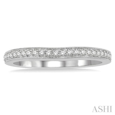 1/5 ctw Round Cut Diamond Wedding Band in 14K White Gold