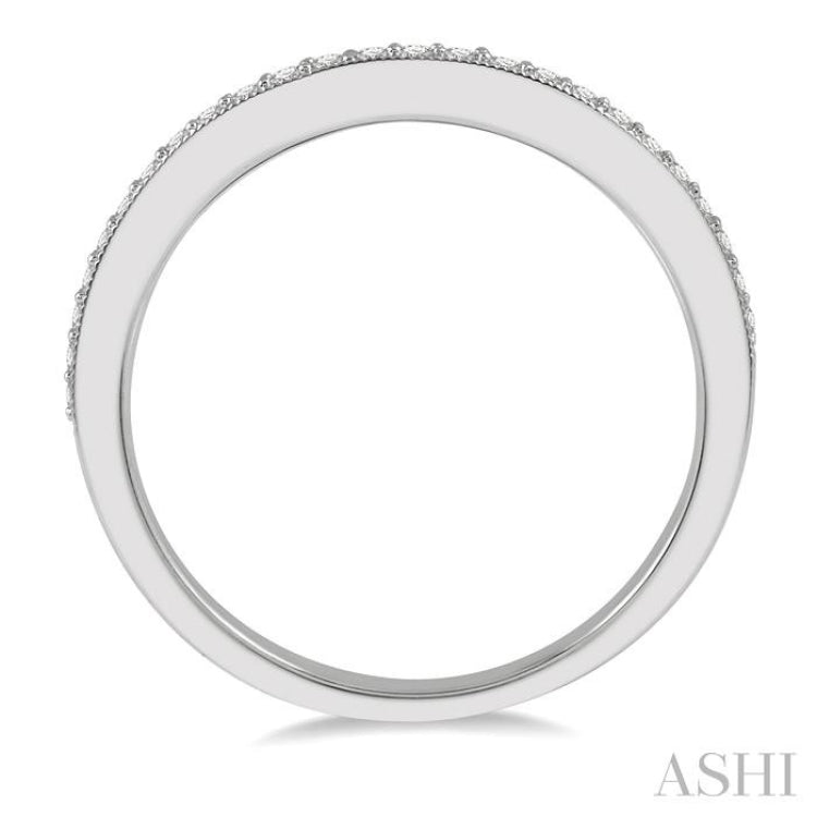 1/5 ctw Round Cut Diamond Wedding Band in 14K White Gold