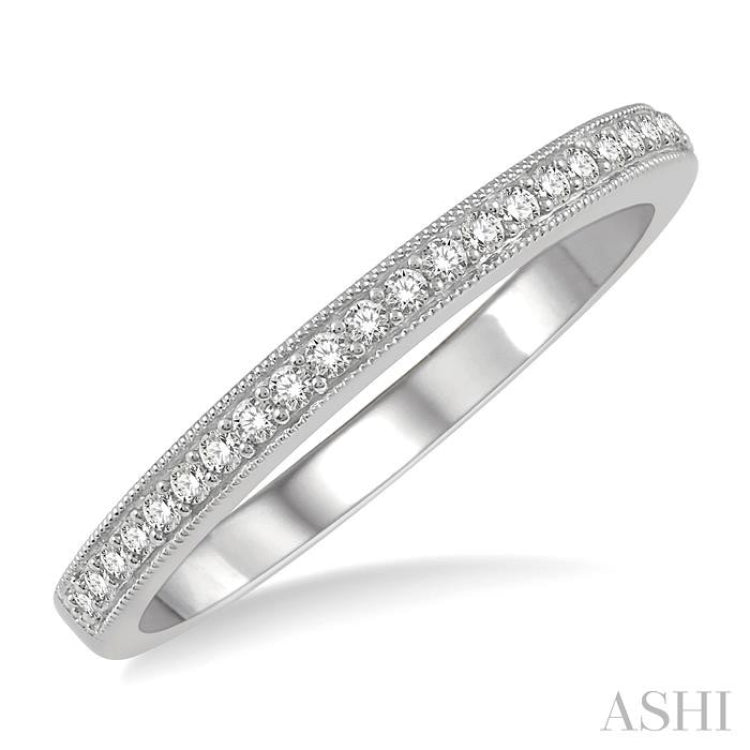 1/6 ctw Round Cut Diamond Wedding Band in 14K White Gold