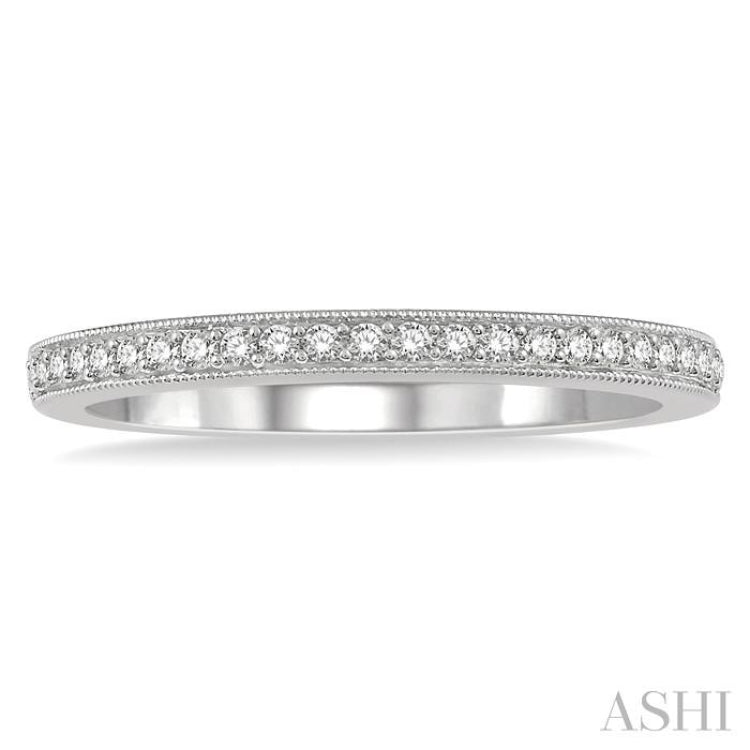 1/6 ctw Round Cut Diamond Wedding Band in 14K White Gold