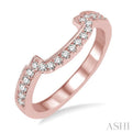 1/4 Ctw Round Cut Diamond Wedding Band in 14K Rose Gold