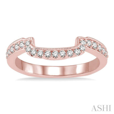 1/4 Ctw Round Cut Diamond Wedding Band in 14K Rose Gold